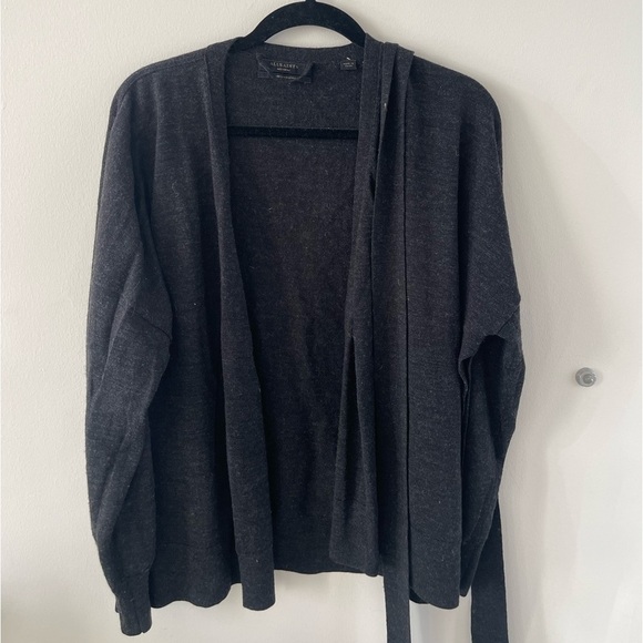 All Saints Grey Belted Sweater - Picture 1 of 6